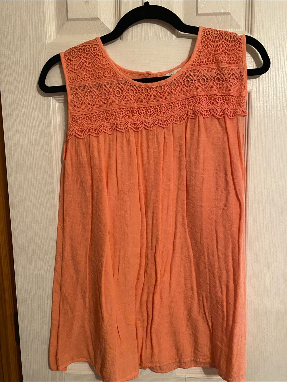 new directions Coral Crochet Yoke Tank Top